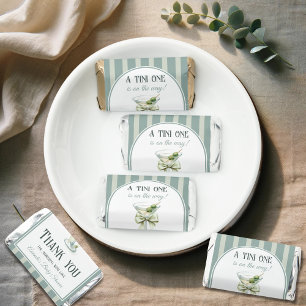 Minimalist Retro Bow Tini One Martini Baby Shower Hershey's Miniatures