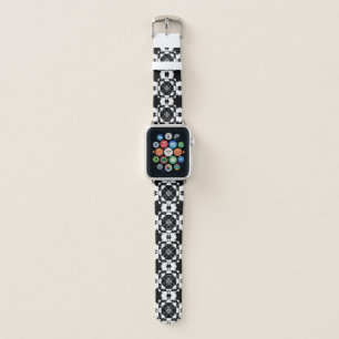 Minimalist retro check pattern – Monochrome design Apple Watch Band