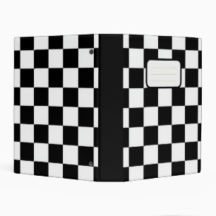 Minimalist Retro Checkered – Monochrome Streetwear Mini Binder