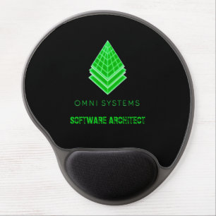 Minimalist Retro-Futurism Omni Systems Tech Gel Mouse Pad