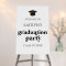 Minimalist Retro Graduation Party Welcome Sign