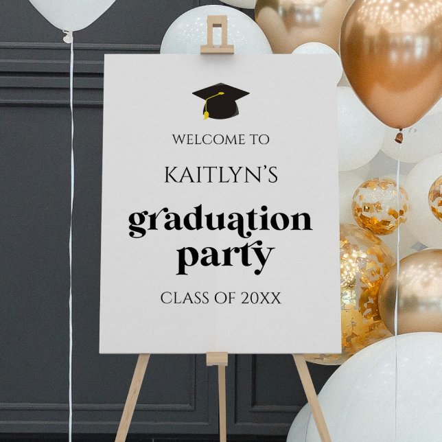 Minimalist Retro Graduation Party Welcome Sign (Creator Uploaded)