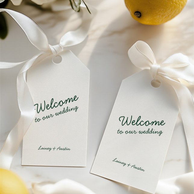 Minimalist Retro Handwritten Wedding Gift Tag (Minimalist Retro Handwritten Wedding Gift Tag)