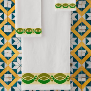 Minimalist Retro Pattern Customizable Bath Towel Set