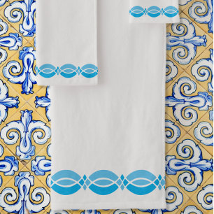 Minimalist Retro Pattern Customizable Bath Towel Set