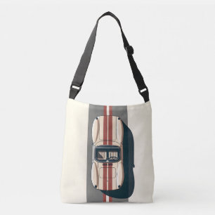 Minimalist Retro Racing Car Stripe Crossbody Bag