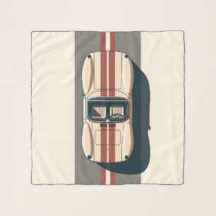 Minimalist Retro Racing Car Stripe Scarf
