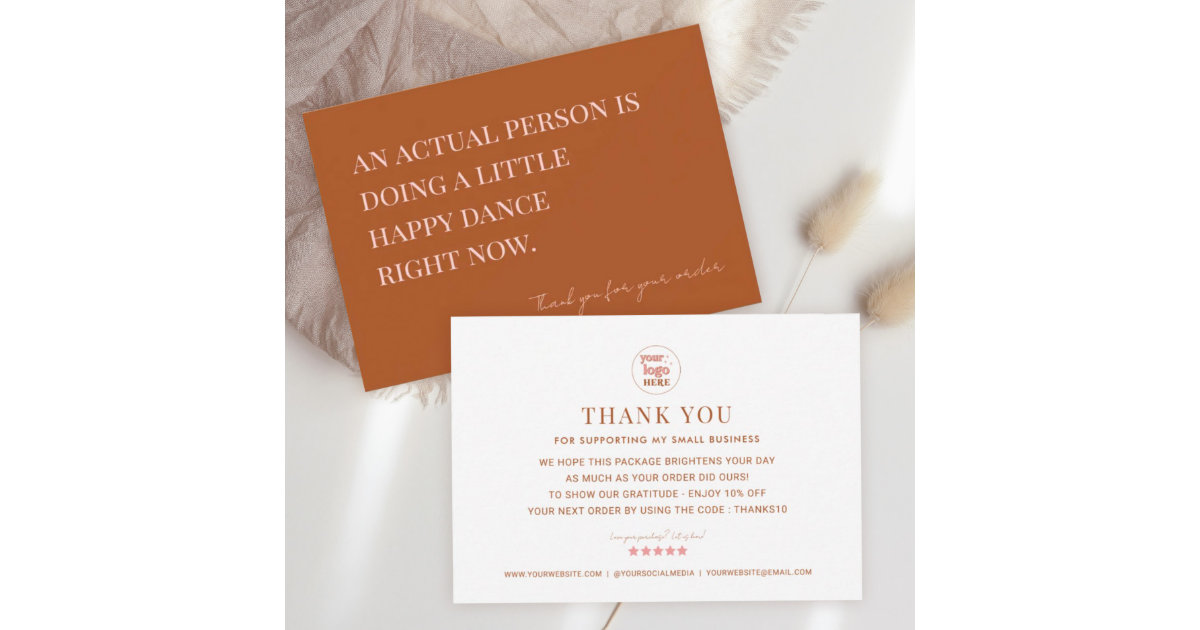 professional thank you card