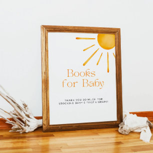 Minimalist Retro Sun Books For Baby Poster