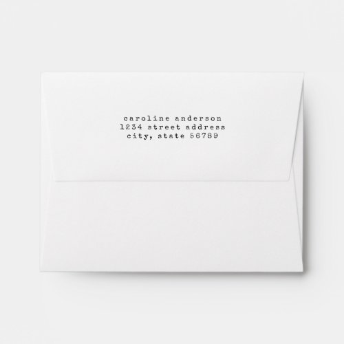 Minimalist Retro Typewriter Font Personalized Envelope