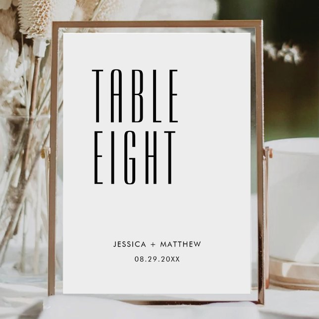Minimalist Retro Vibes | Wedding Table Number (Creator Uploaded)