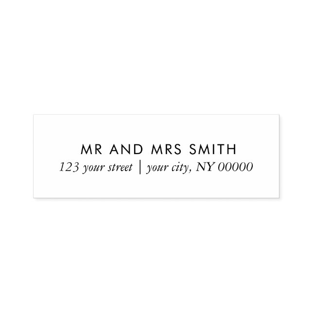 Minimalist Return Address Family Self-inking Stamp (Design)