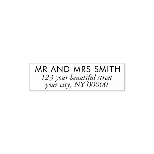 Minimalist Return Address Family Simple Pocket Stamp