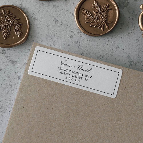 Minimalist Return Address Label