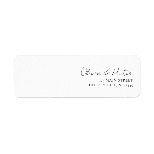Minimalist Return Address Labels  (Front)