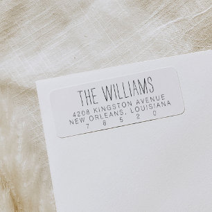 Minimalist Return Address Labels