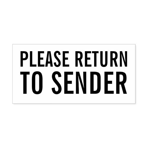 Minimalist Return to Sender Self_inking Stamp