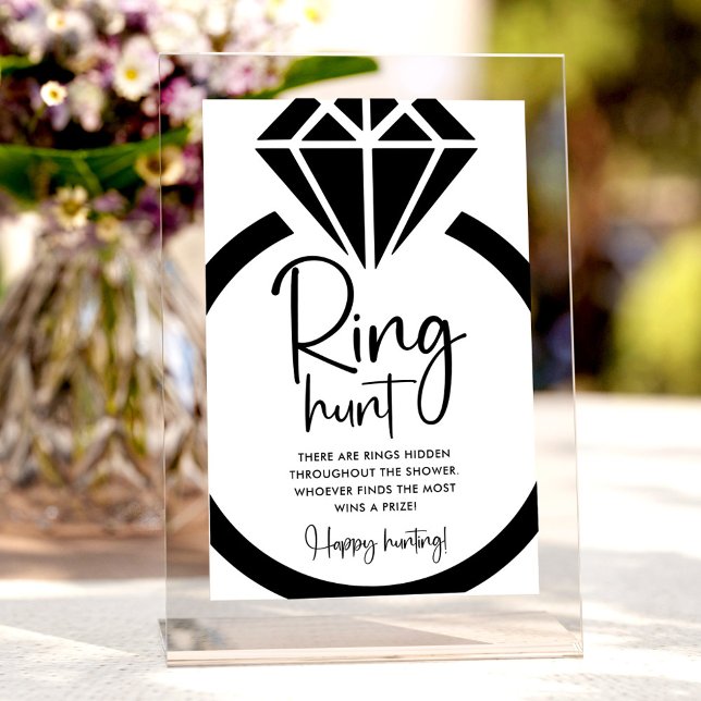 Minimalist Ring Hunt Game Bridal Shower Sign (Creator Uploaded)