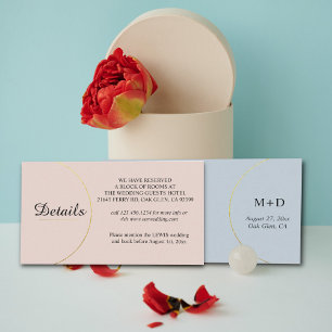 Minimalist Rings Wedding Details Enclosure Card