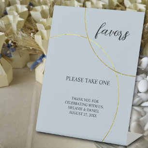 Minimalist Rings Wedding Favors Sign