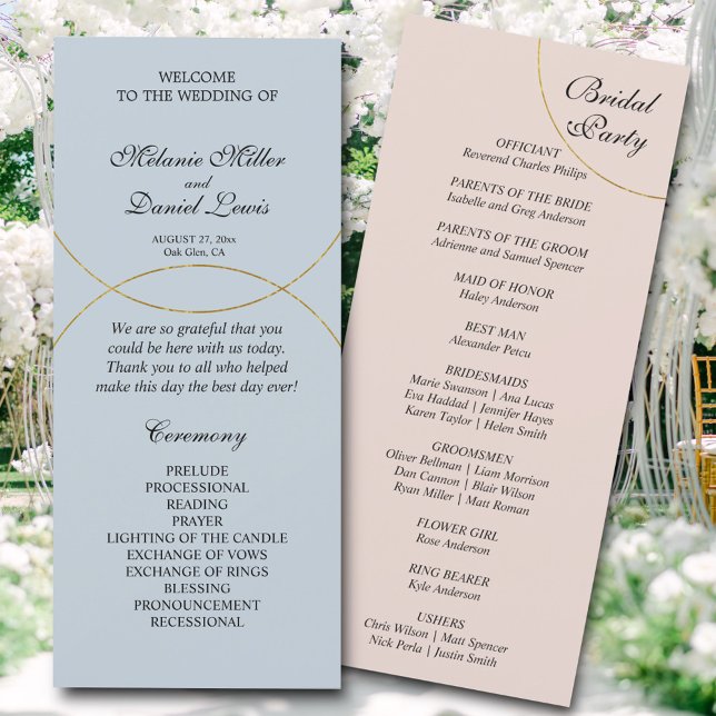 Minimalist Rings Wedding Program (Creator Uploaded)