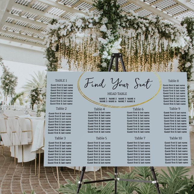 Minimalist Rings Wedding Seating Chart Foam Board (Creator Uploaded)