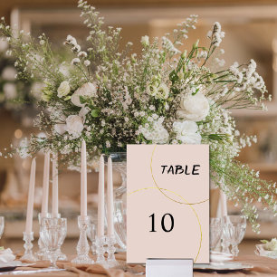 Minimalist Rings Wedding Table Number