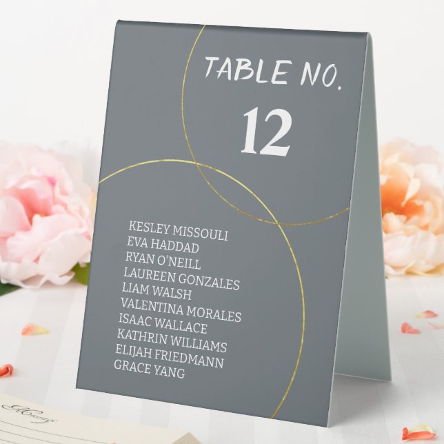 Minimalist Rings Wedding Table Tent (In SItu (Wedding))