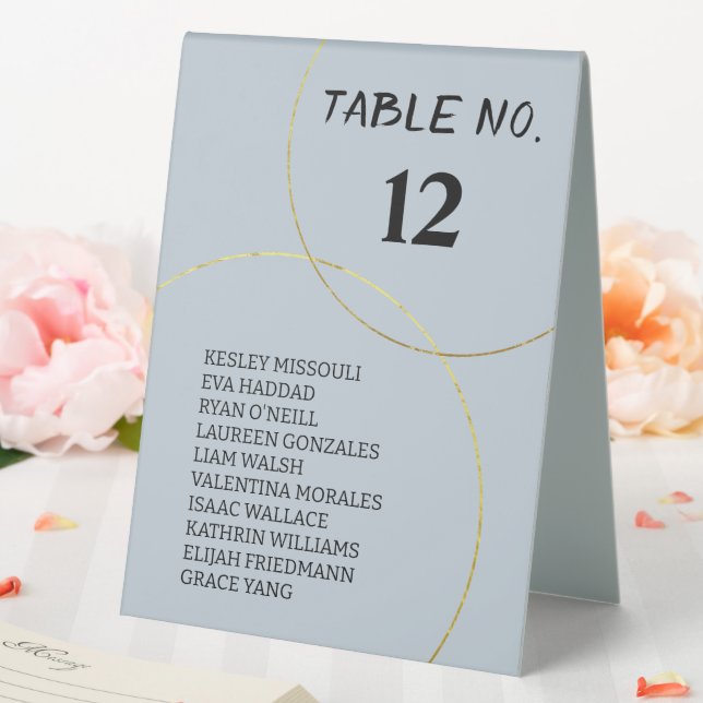 Minimalist Rings Wedding Table Tent (In SItu (Wedding))