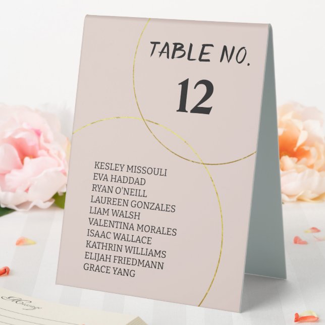 Minimalist Rings Wedding Table Tent (In SItu (Wedding))