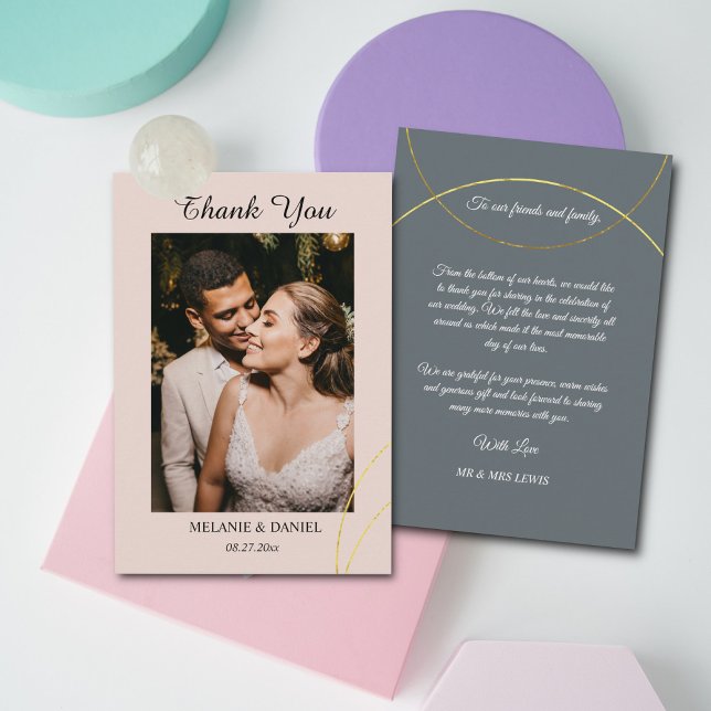 Minimalist Rings Wedding Thank you Enclosure Card (Creator Uploaded)