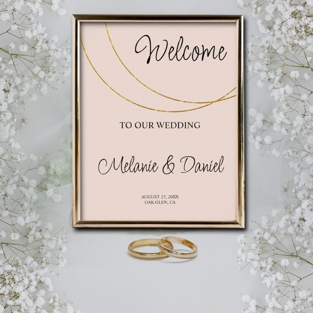 Minimalist Rings Wedding Welcome Sign  (Creator Uploaded)