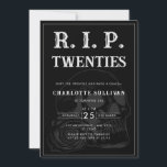 Minimalist Rip 20s Black White Skull 30th Birthday Invitation<br><div class="desc">Minimalist Rip 20s Black White Skull 30th Birthday Invitation</div>