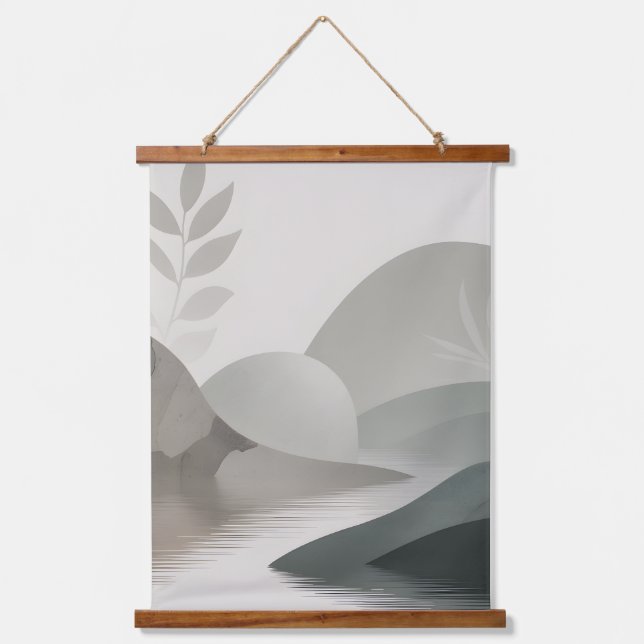 Minimalist River Hanging Tapestry (Front)