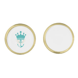 Minimalist Riviera Yacht Club Gold Plated Cufflinks