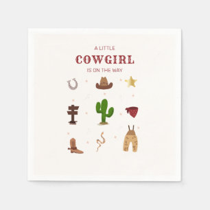 Minimalist Rodeo Cowgirl Baby Shower Napkins