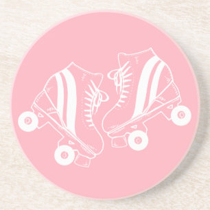 Minimalist Roller Skates Roller Skating Pink Coaster