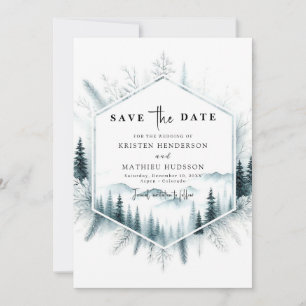 Minimalist Romance Mountain Wedding Save The Date