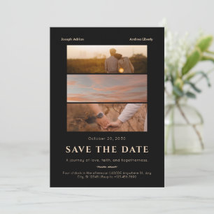 Minimalist romance movie poster wedding photo save the date