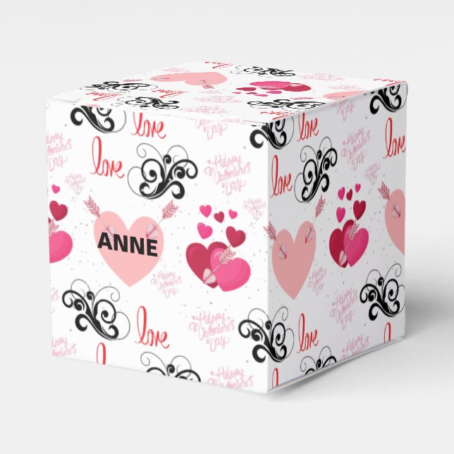 Minimalist Romantic Aesthetic Favor Boxes (Front Side)