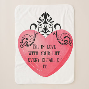 Minimalist Romantic Aesthetic Sherpa Blanket