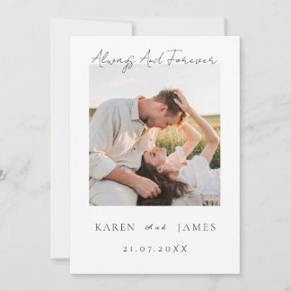 Minimalist Romantic Evening Photo Wedding Invitation