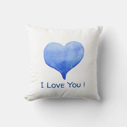 Minimalist  Romantic I Love You   Throw Pillow