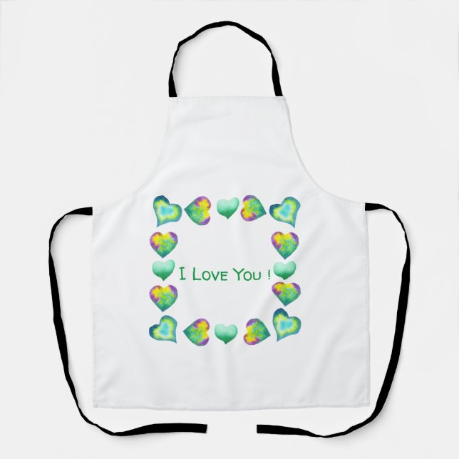 Minimalist  Romantic I Love You Valentine's Day    Apron (Front)