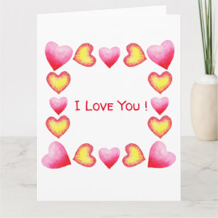 Minimalist  Romantic I Love You  Valentine's Day   Card