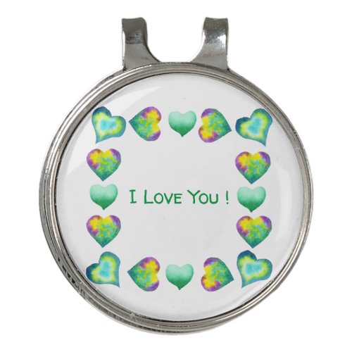 Minimalist  Romantic I Love You Valentines Day    Golf Hat Clip