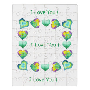 Minimalist Romantic I Love You Valentine's Day Jigsaw Puzzle