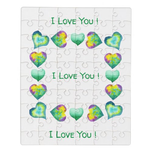 Minimalist  Romantic I Love You Valentines Day  Jigsaw Puzzle