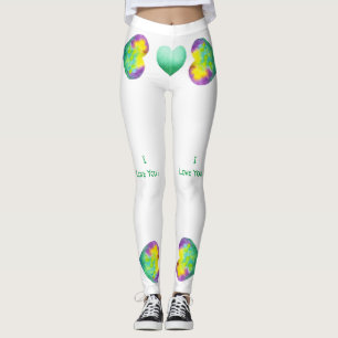 Minimalist Romantic I Love You Valentine's Day Leggings