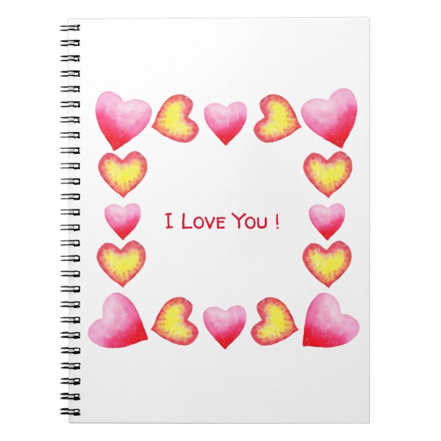Minimalist  Romantic I Love You  Valentine's Day   Notebook (Front)